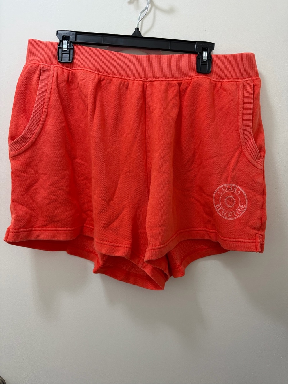 Aerie Cabana Beach Club Lounge Shorts Coral Orange XL NWT